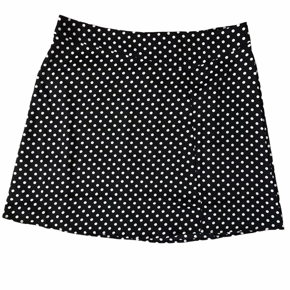 BCBGMaxazria Black and Polka Dot Skirt Size:12